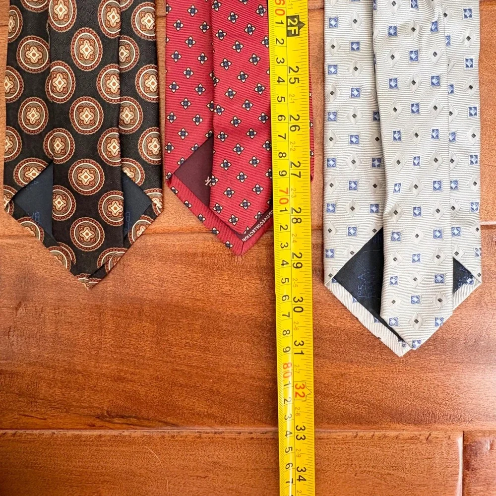 Jos. A. Bank Geometric Medallion Silk Neckties Mens OS Multicolor 3 Pack